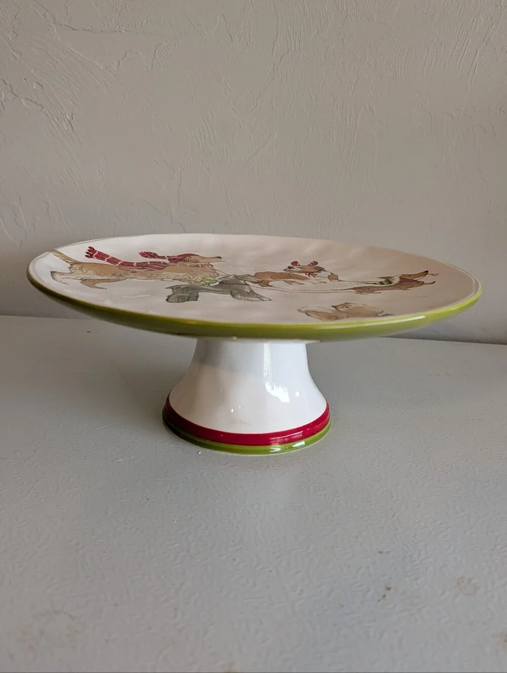 Pier One Christmas Dogs Cookie Tray/Platter